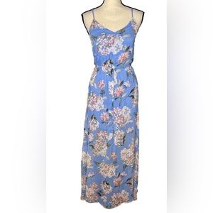 Abercrombie & Fitch Periwinkle Blue Floral Print Maxi Dress